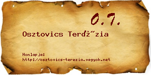 Osztovics Terézia névjegykártya